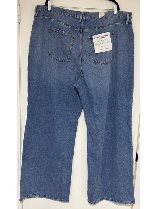 Good American Women’s Good Standard Ease Mid Rise Relaxed Leg Jeans NWT Sz 16 - Picture 4 of 12